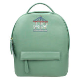 Mochila M Bordado Carrossel em Couro Personalizada