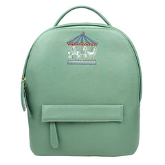 Mochila M Bordado Carrossel em Couro Personalizada