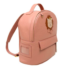 Mochila Infantil Mini Leoa em Couro Personalizada