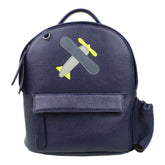 Mochila Infantil Mini Little Plane em Couro Personalizada