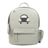 Mochila Infantil Pequena Little Car em Couro Personalizada