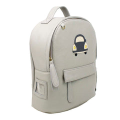 Mochila Infantil Pequena Little Car em Couro Personalizada