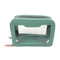 Necessaire Nano Crystal em Couro e Vinil Personalizada