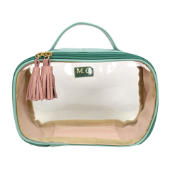 Necessaire Crystal P em Couro e Vinil Personalizado