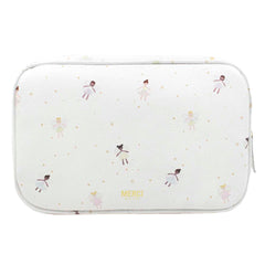 Necessaire Anne Beach Estampa Fadinha em Couro e Vinil Personalizada