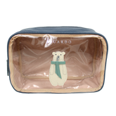 Necessaire Anne Beach Urso Polar em Couro e Vinil Personalizada
