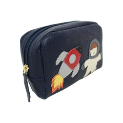 Necessaire Astronauta P em Couro Personalizado