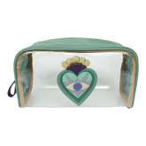 Necessaire Betina G Sagrado Coração em Couro e Vinil Personalizada