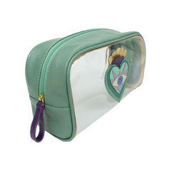 Necessaire Betina G Sagrado Coração em Couro e Vinil Personalizada