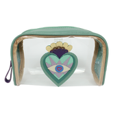 Necessaire Betina M Sagrado Coração em Couro e Vinil Personalizado