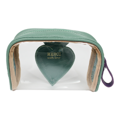 Necessaire Betina P Sagrado Coração em Couro e Vinil Personalizada