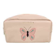 Necessaire Borboleta G em Couro Personalizado