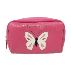 Necessaire Borboleta M em Couro Personalizado