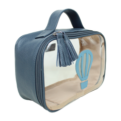 Necessaire Crystal P Little Ballon em Couro e Vinil Personalizado