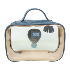 Necessaire Crystal P Little Ballon em Couro e Vinil Personalizado