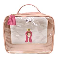 Necessaire Crystal G Nossa Senhora em Couro e Vinil Personalizado