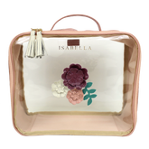 Necessaire Crystal G Le Jardin em Couro e Vinil Personalizado
