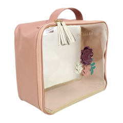 Necessaire Crystal G Le Jardin em Couro e Vinil Personalizado
