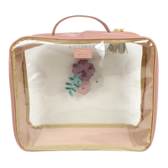 Necessaire Crystal G Le Jardin em Couro e Vinil Personalizado