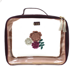 Necessaire Crystal G Le Jardin em Couro e Vinil Personalizado
