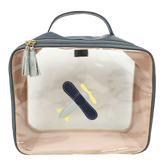 Necessaire Crystal G Little Plane em Couro e Vinil Personalizado