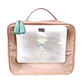 Necessaire Crystal G Girafinha em Couro e Vinil Personalizado