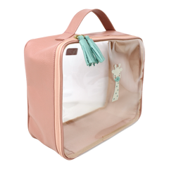 Necessaire Crystal G Girafinha em Couro e Vinil Personalizado