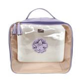 Necessaire Crystal G Camélia em Couro e Vinil Personalizado