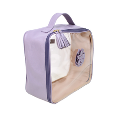 Necessaire Crystal G Camélia em Couro e Vinil Personalizado