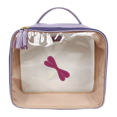 Necessaire Crystal G Libélula em Couro e Vinil Personalizado