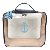 Necessaire Crystal G Marinheiro em Couro e Vinil Personalizado