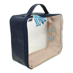 Necessaire Crystal G Marinheiro em Couro e Vinil Personalizado