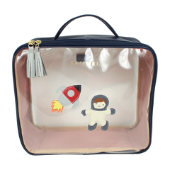 Necessaire Crystal G Astronauta em Couro Personalizada