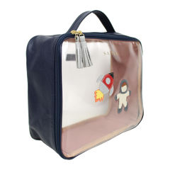 Necessaire Crystal G Astronauta em Couro Personalizada