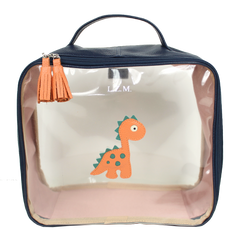 Necessaire Crystal G Little Dino em Couro e Vinil Personalizado