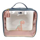 Necessaire Crystal G Little Dino em Couro e Vinil Personalizado