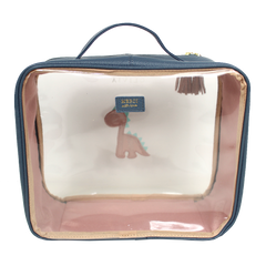 Necessaire Crystal G Little Dino em Couro e Vinil Personalizado