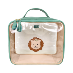 Necessaire Crystal G Rei Leão em Couro e Vinil Personalizado