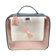 Necessaire Crystal G Libélula em Couro e Vinil Personalizado