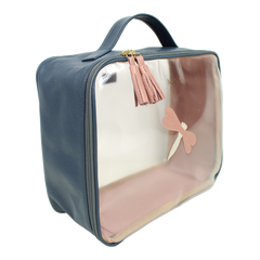 Necessaire Crystal G Libélula em Couro e Vinil Personalizado