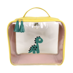 Necessaire Crystal G Little Dino em Couro e Vinil Personalizado