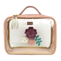 Necessaire Crystal M Le Jardin em Couro e Vinil Personalizado