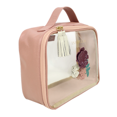Necessaire Crystal M Le Jardin em Couro e Vinil Personalizado