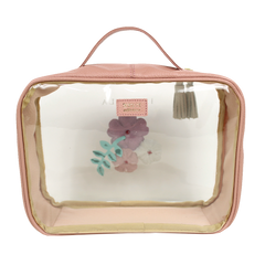 Necessaire Crystal M Le Jardin em Couro e Vinil Personalizado