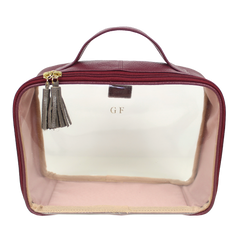 Necessaire Crystal M em Couro e Vinil Personalizado