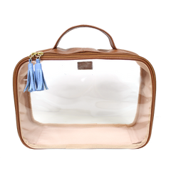 Necessaire Crystal M em Couro e Vinil Personalizado