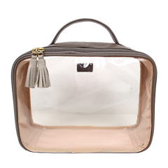 Necessaire Crystal M em Couro e Vinil Personalizado