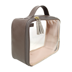 Necessaire Crystal M em Couro e Vinil Personalizado