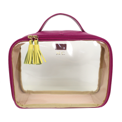 Necessaire Crystal M em Couro e Vinil Personalizado
