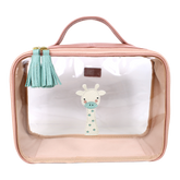 Necessaire Crystal M Girafinha em Couro e Vinil Personalizado